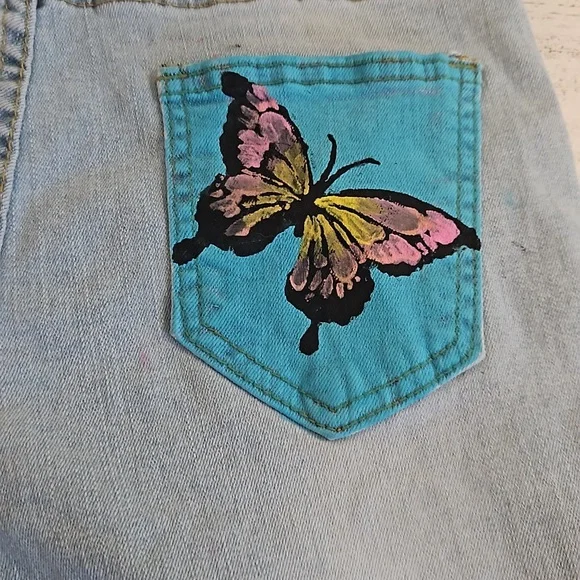 Shein Graphic 1999 Buterfly High Rise Skinny Jeans Size Medium - Picture 10 of 11